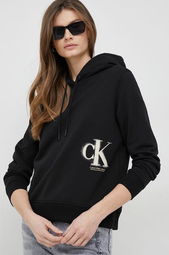 

Хлопковая толстовка Calvin Klein Jeans, черный