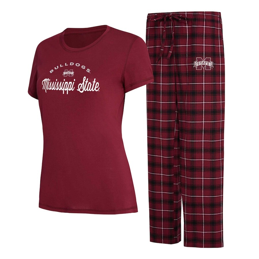 

Пижамный комплект Concepts Sport Mississippi State Bulldogs, бордовый