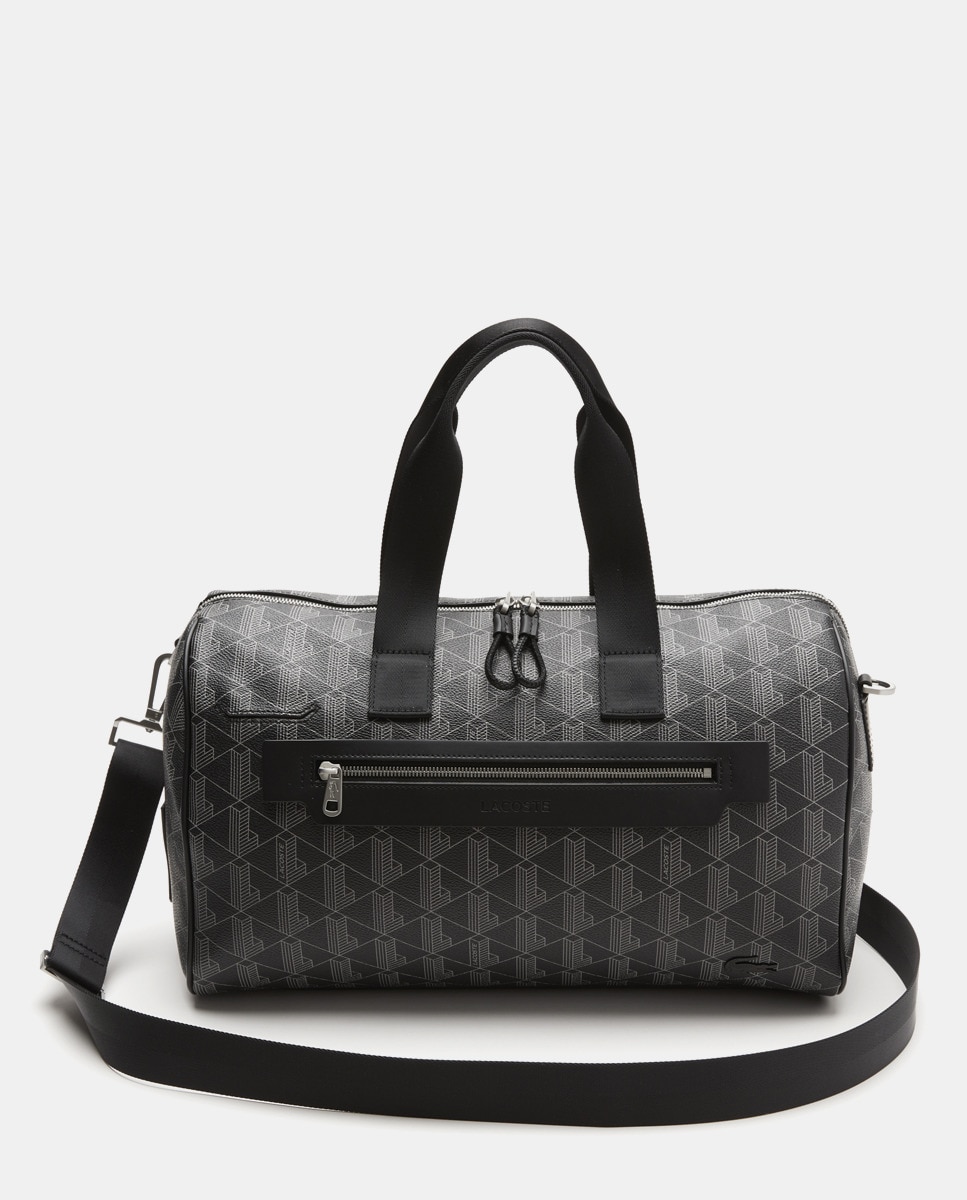 Темно-серая спортивная сумка с монограммой The Blend Lacoste, темно-серый