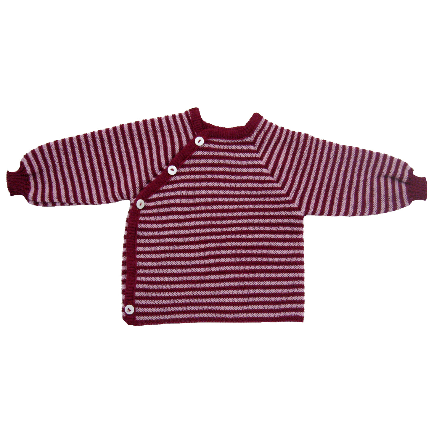 

Свитер из мериноса Reiff Kid's Ringelschlüttli, цвет Beere/Rosa