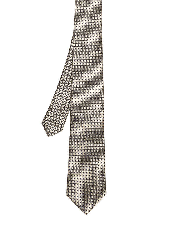 

Серый шелковый галстук Canali, черный
