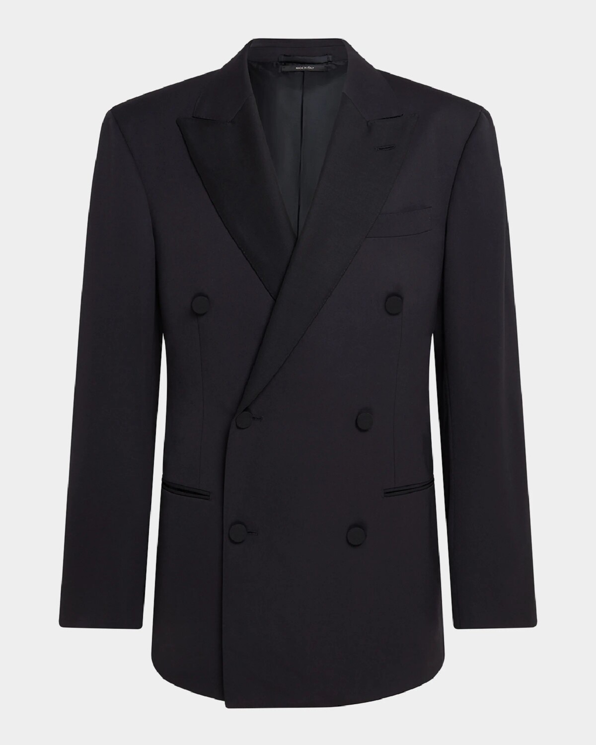 

Мужской двубортный смокинг с остроконечными лацканами Dunhill, цвет Midnight Blue