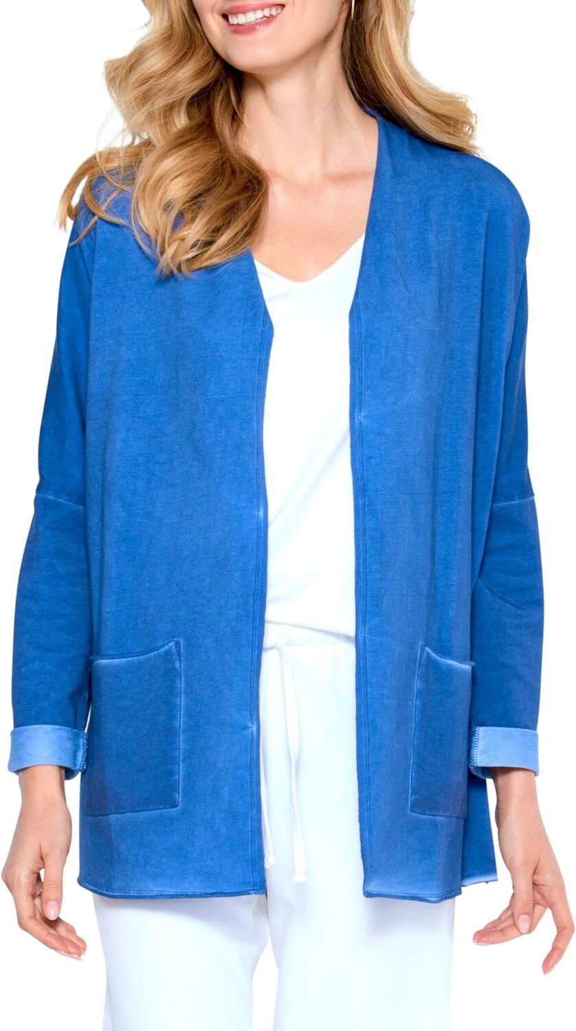 

Свитер NIC+ZOE French Terry Easy Jacket, цвет Blue Roma