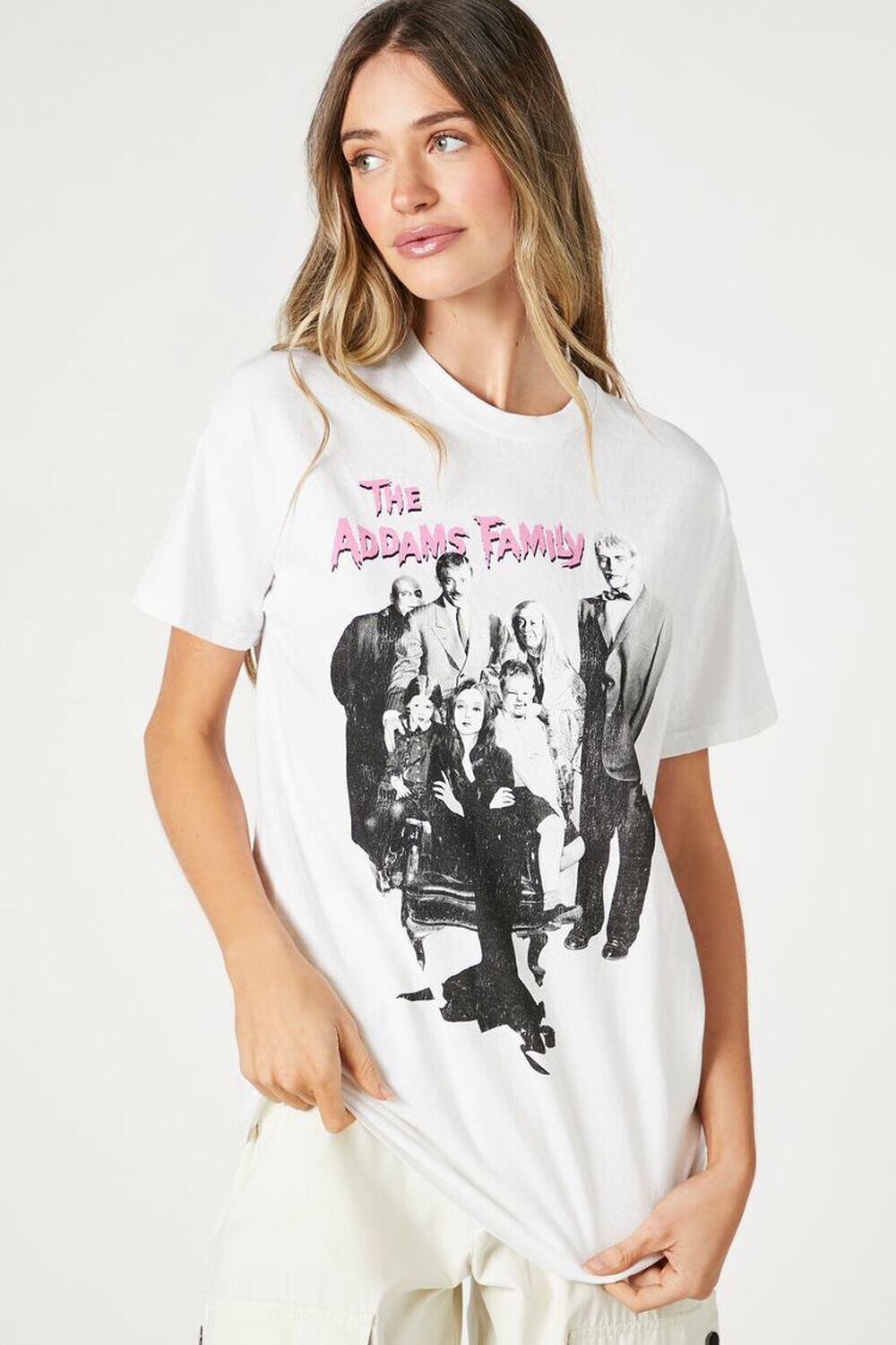 

Футболка с рисунком Семейка Аддамс Forever 21, кремовый, Бежевый