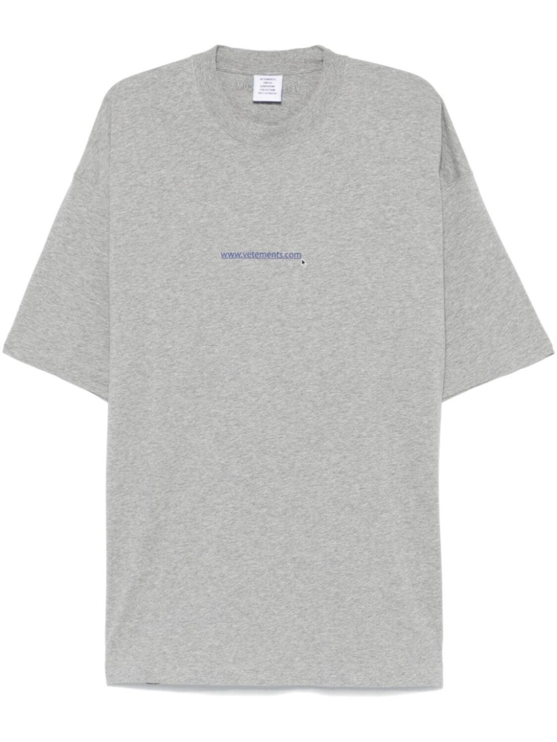 

VETEMENTS футболка с логотипом, серый