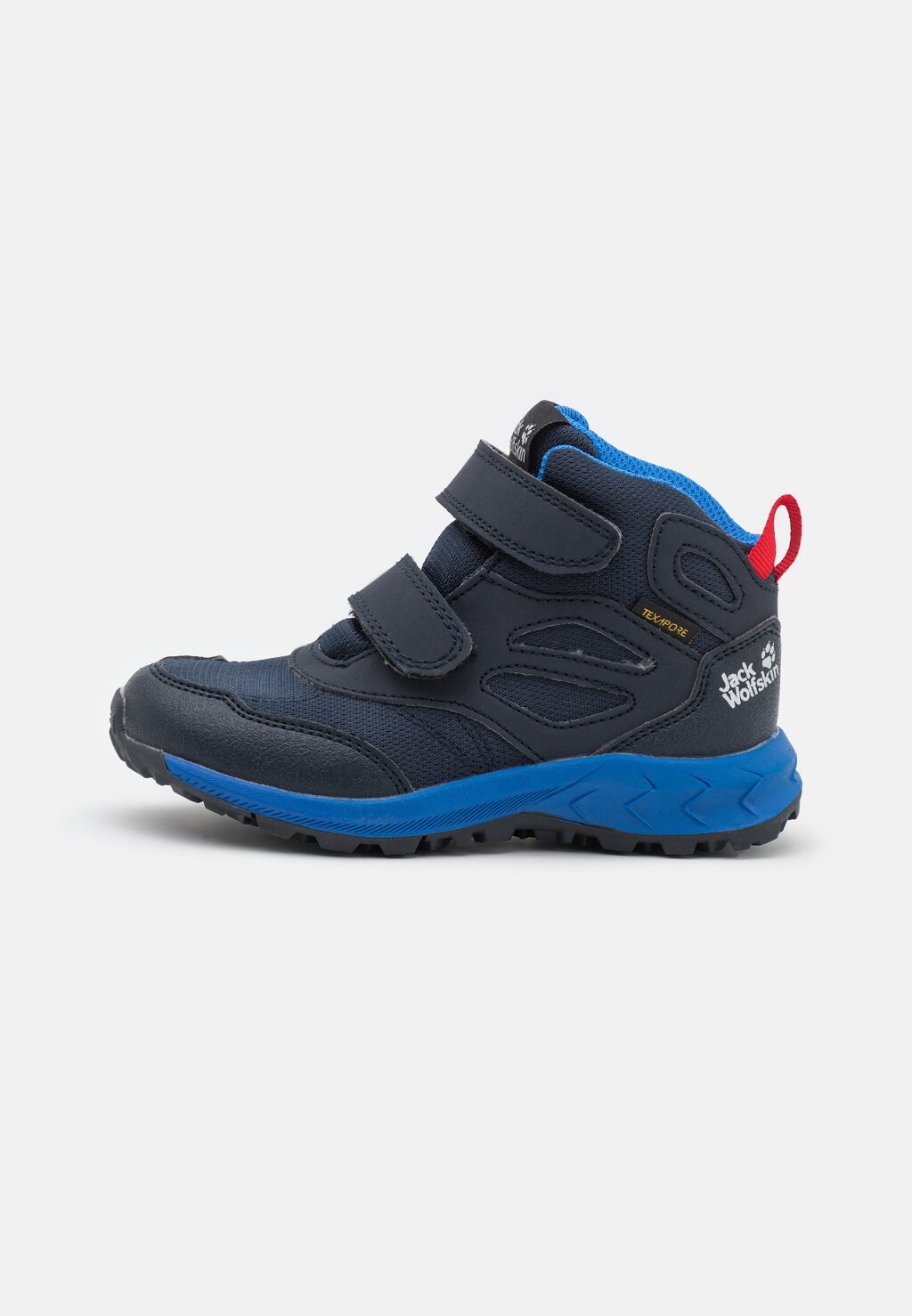 

Кроссовки WOODLAND TEXAPORE MID VC K Jack Wolfskin, цвет dark blue/red