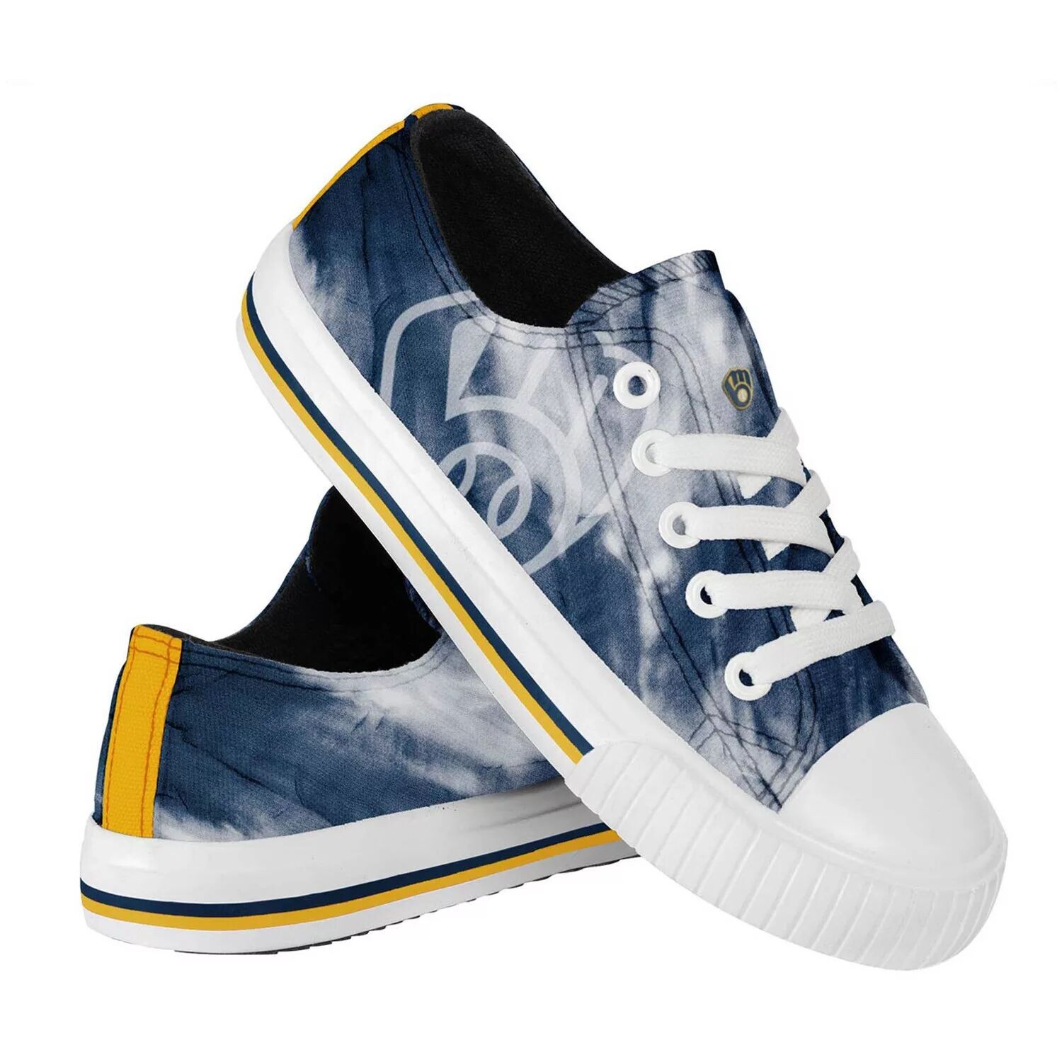 

Молодежные парусиновые кроссовки FOCO Milwaukee Brewers Tie-Dye Unbranded
