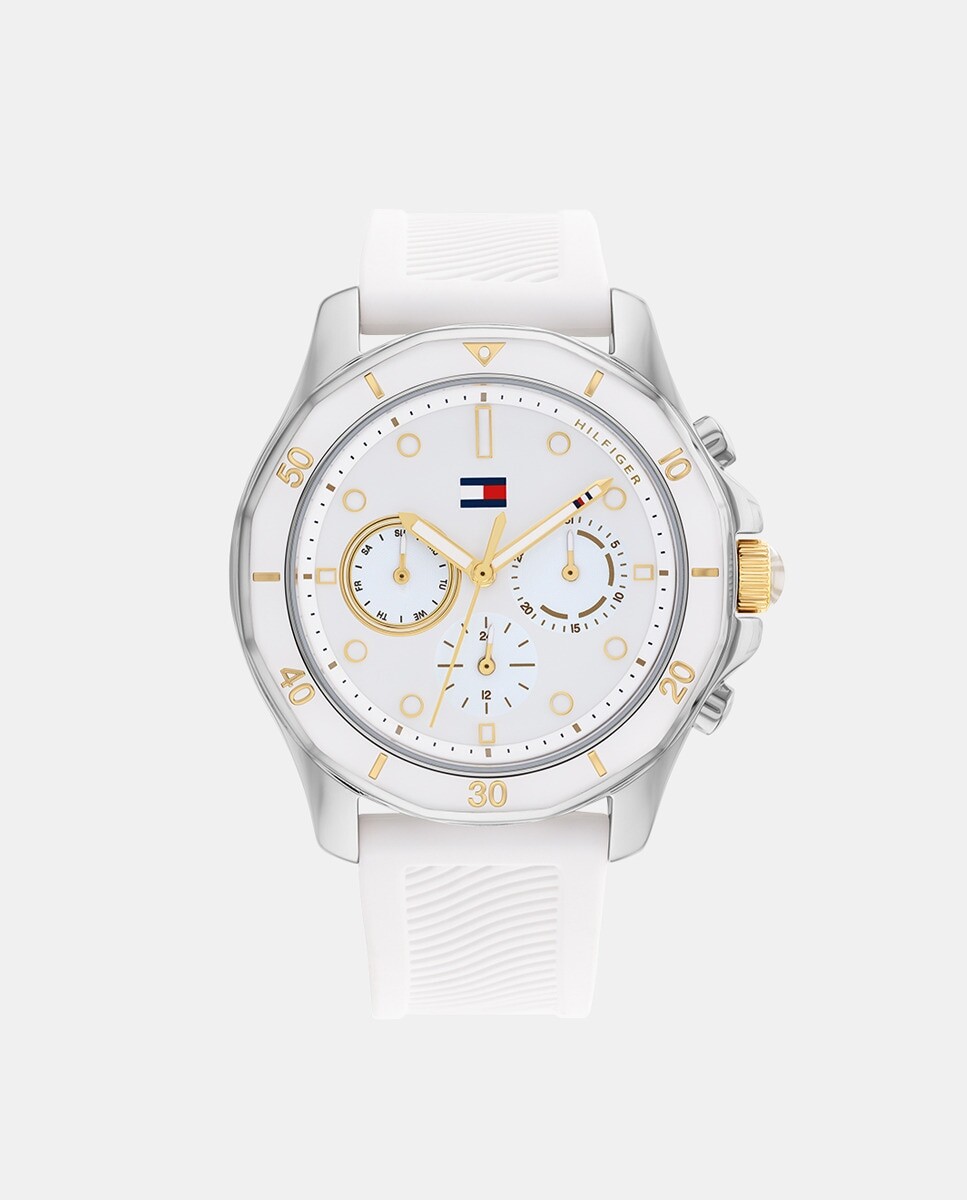

Brooklyn 1782568 многофункциональные белые силиконовые женские часы Tommy Hilfiger, белый