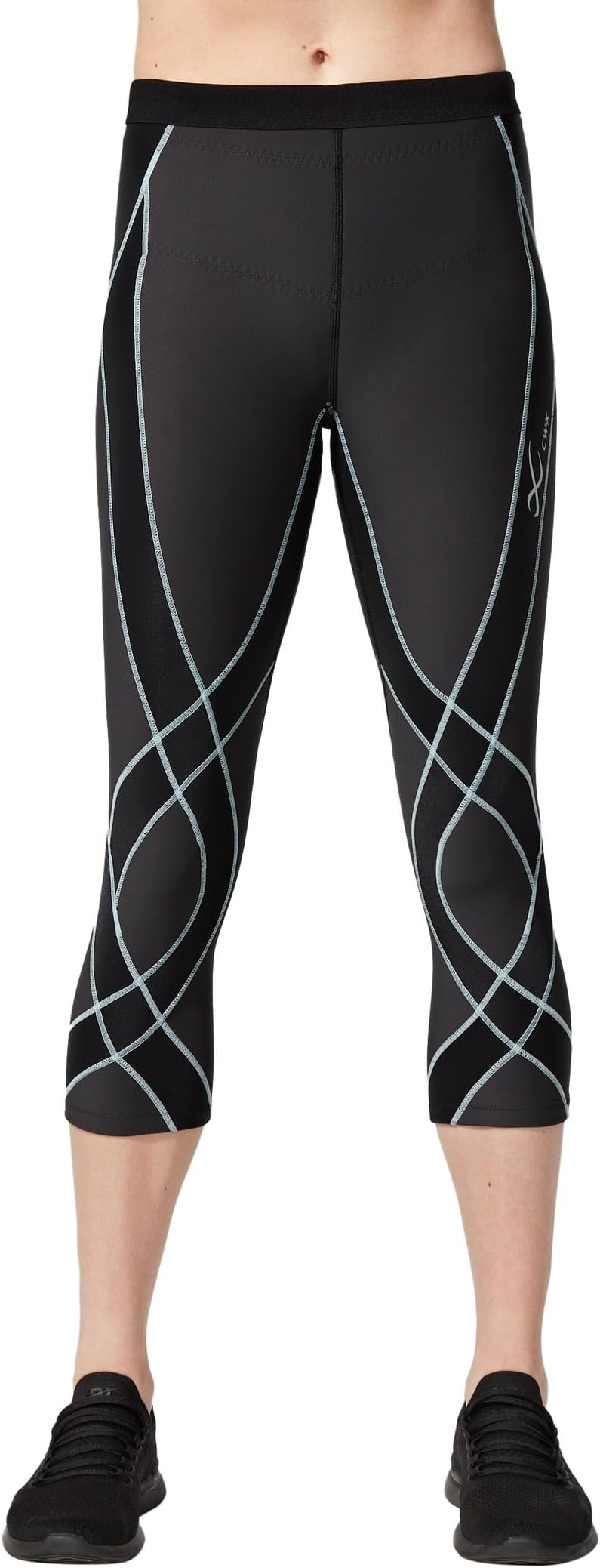 Брюки Endurance Generator Insulator Joint & Muscle Support 3/4 Compression Tights CW-X, цвет Black/Gray Sky