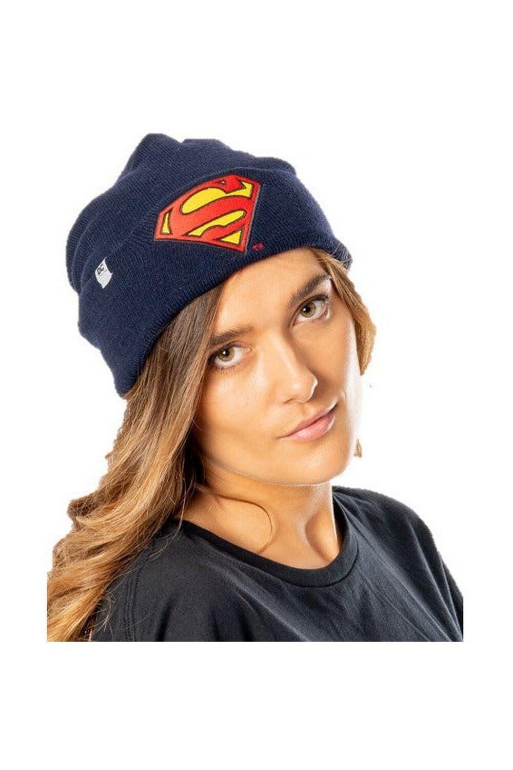 

Классическая шапка-бини Superman, темно-синий