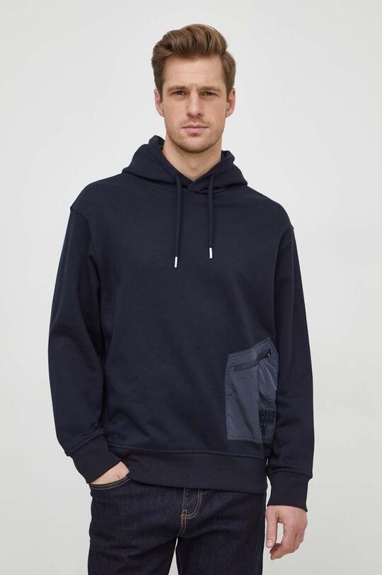 

Хлопковая толстовка Armani Exchange, темно-синий
