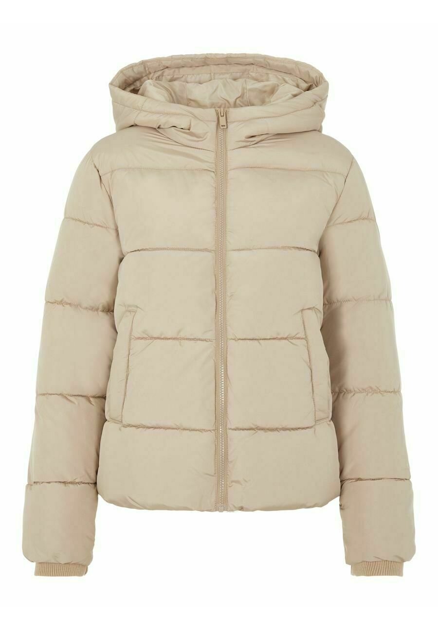 Зимняя куртка PCBEE NEW SHORTPUFFER JACKET Pieces, бежевый