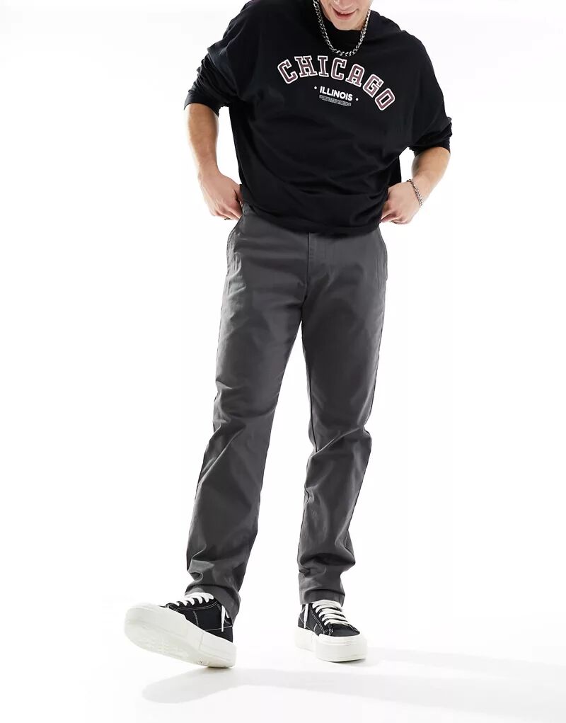 Серые базовые твиловые брюки чинос Tommy Hilfiger Chelsea
