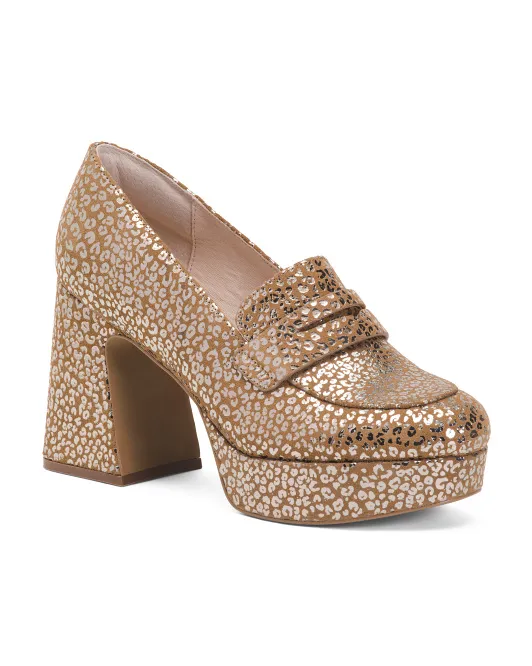 

Лоферы на каблуке с мизинцем Cecelia New York, цвет Metallic