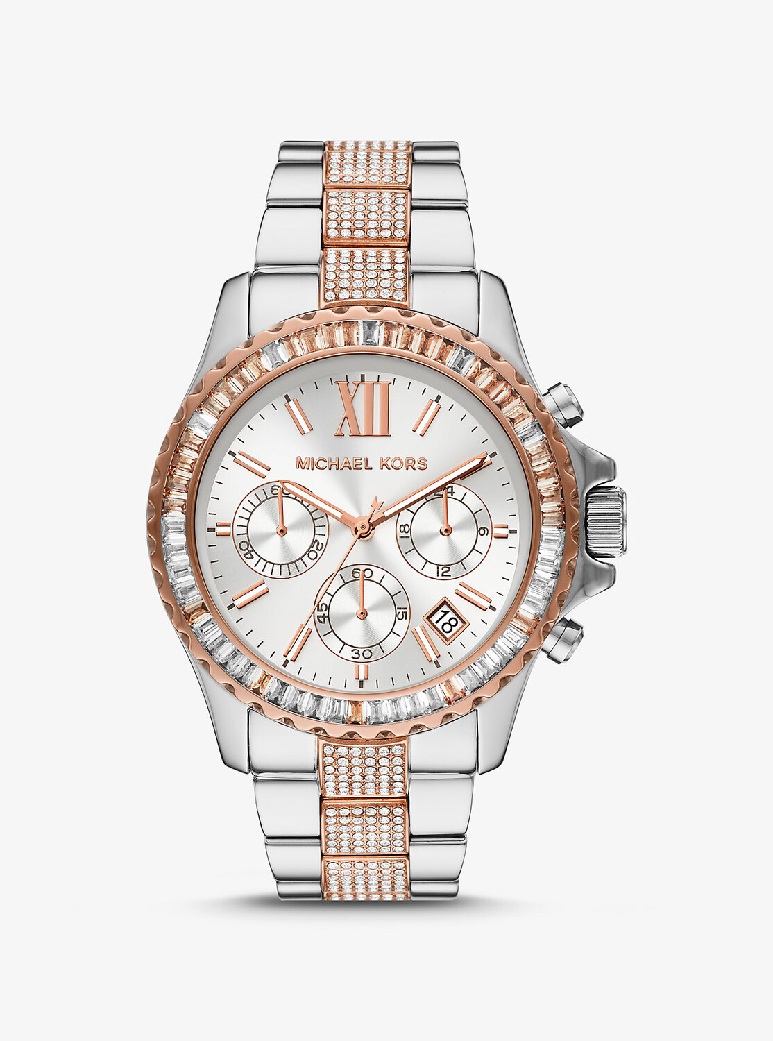 

Крупногабаритные двухцветные часы Everest Pavé Michael Kors