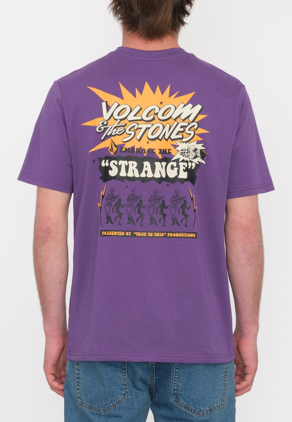 

Футболка с принтом STRANGE RELICS Volcom, цвет deep purple