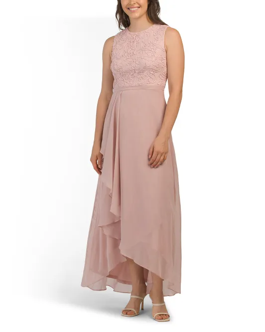 

Платье Effie с вышивкой и драпированной юбкой Js Collections, цвет Lilac