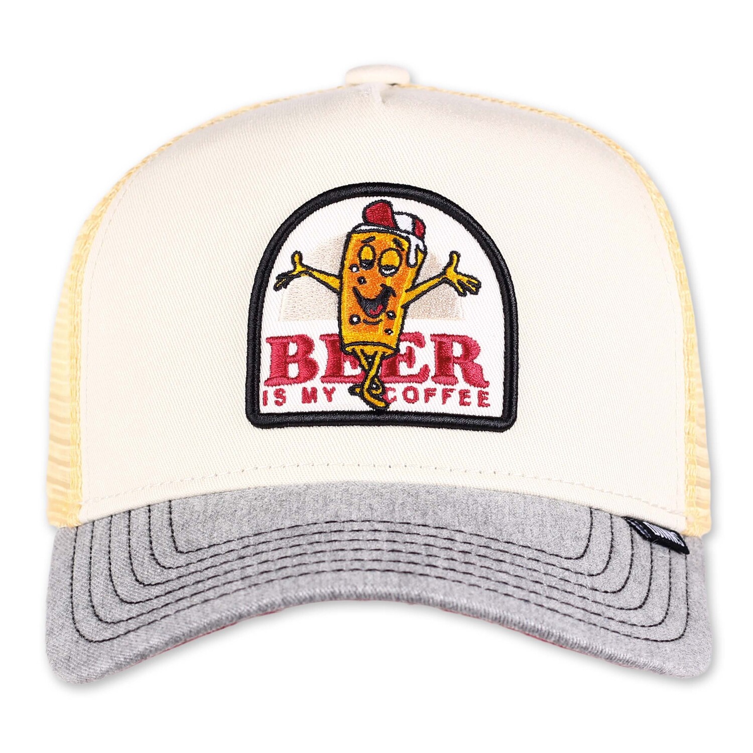 

Бейсболка DJINNS Trucker HFT Food Beer & Coffee, серый