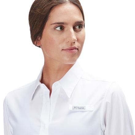 Рубашка с длинными рукавами Tamiami II женская Columbia, белый рубашка shade london размер 40 зеленый