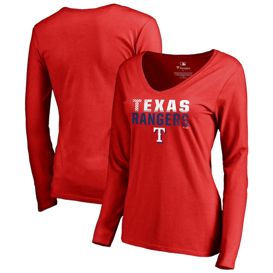 

Футболка с длинным рукавом Fanatics Branded Texas Rangers, красный