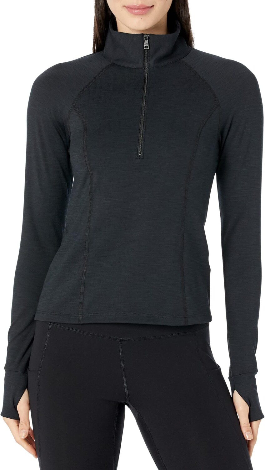 

Куртка Heather Rib Take A Hike Zip Pullover Beyond Yoga, цвет Black Heather