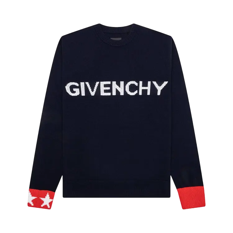 

Свитер Givenchy Logo Intarsia 'Navy/Red', синий