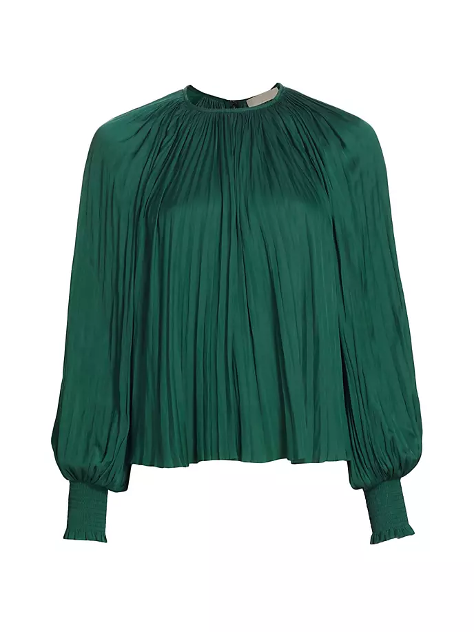цена Плиссированная блузка Aidy Ulla Johnson, цвет jadeite