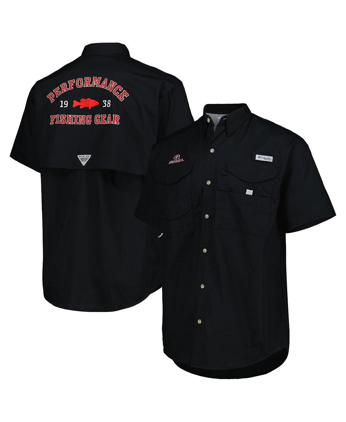 Мужская черная рубашка на пуговицах Georgia Bulldogs Bonehead Columbia