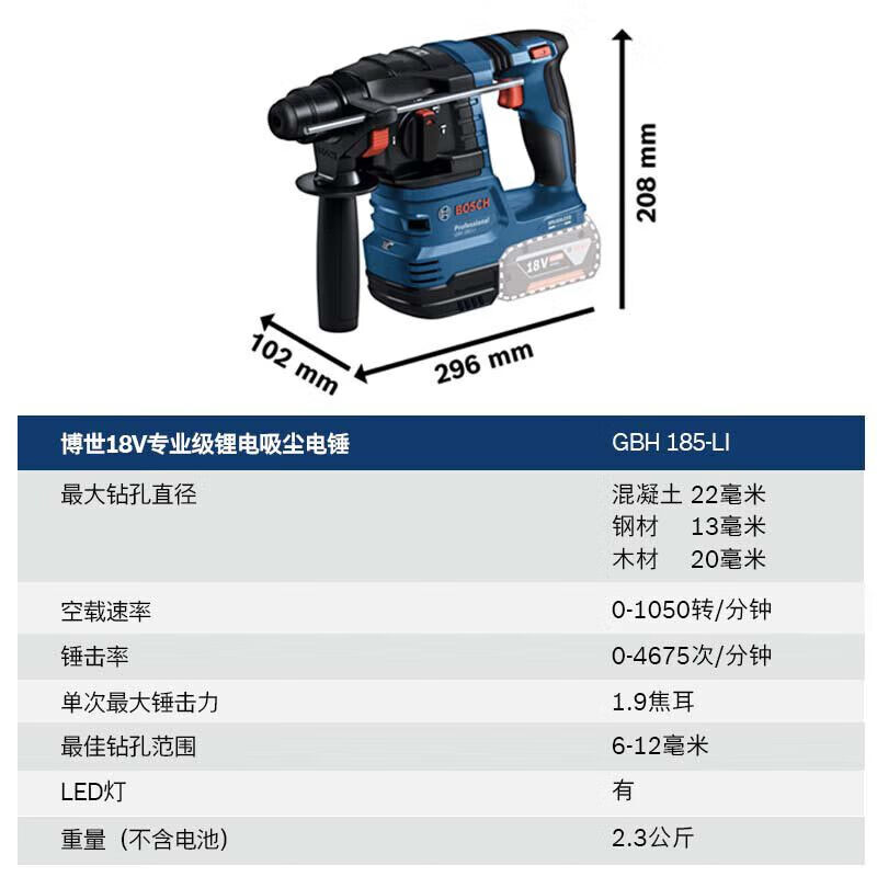 Перфоратор Bosch GBH185-LI + 5.0 Dual Electric