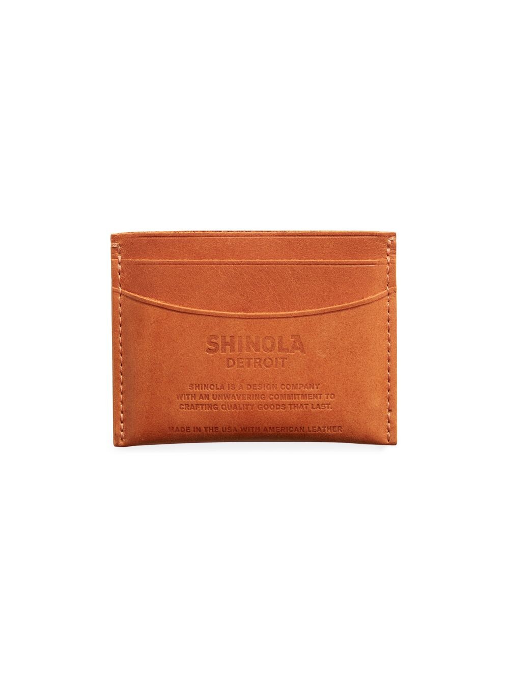 

Кожаный карманный футляр для карт Shinola, оранжевый