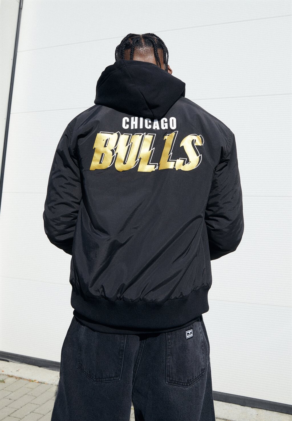 

Team Nba Chicago Bulls Script Bomber Jacket New Era, черный
