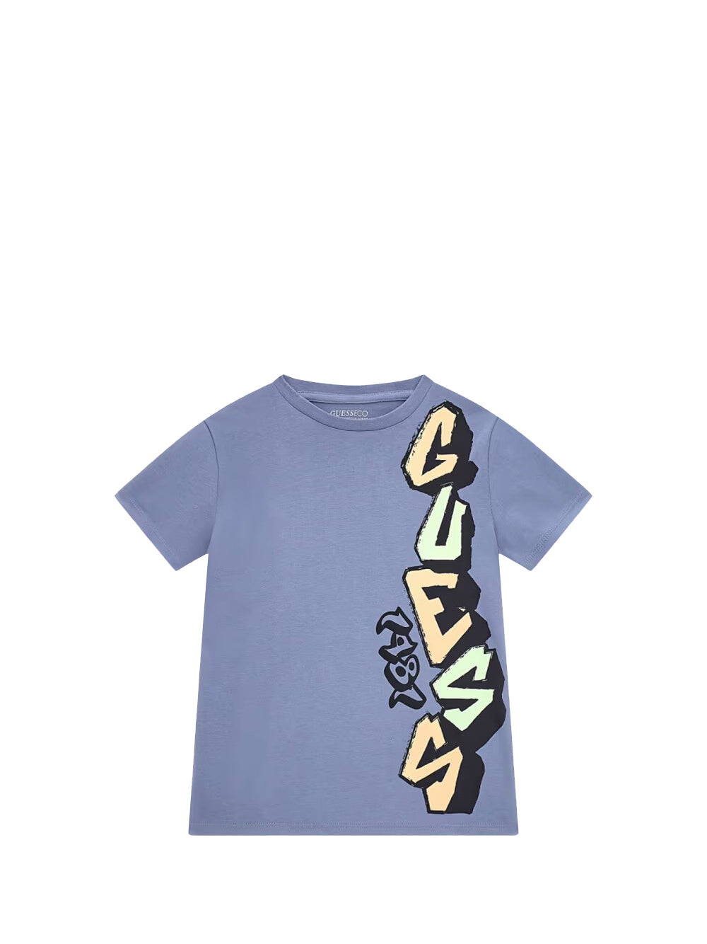

Кобальтовая детская футболка Guess