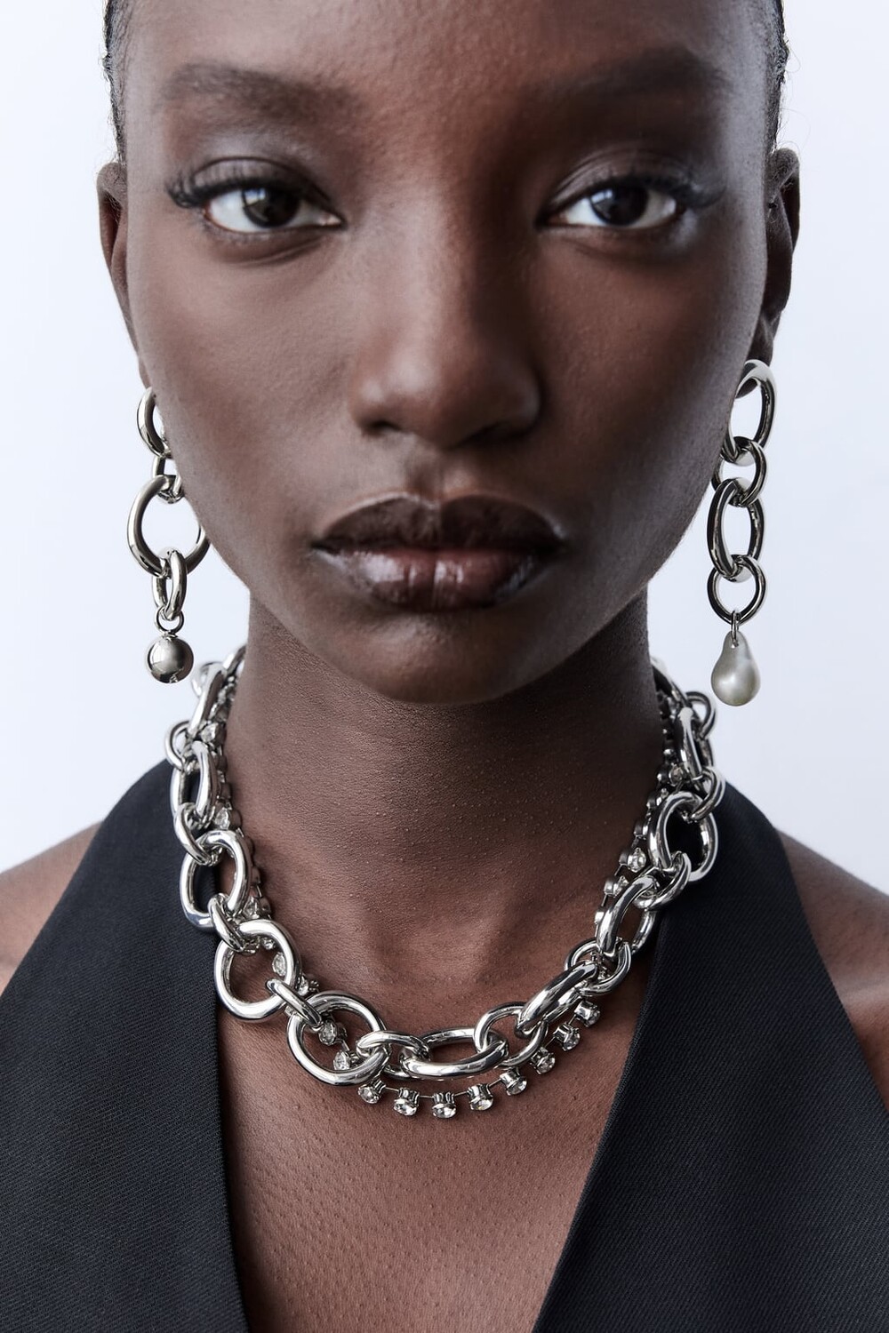 

Серьги из искусственного жемчуга ZARA, серебряный