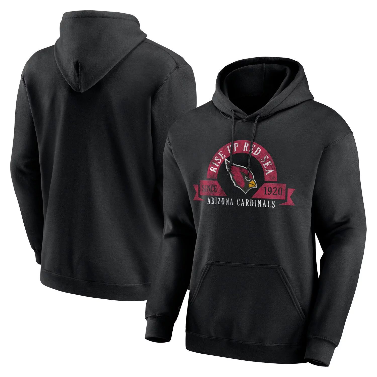 цена Мужской черный пуловер с капюшоном Arizona Cardinals Utility