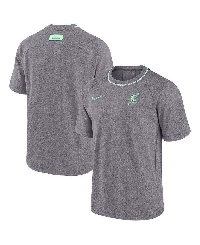 

Мужская футболка цвета реглан Heather Charcoal Liverpool Travel Nike, черный