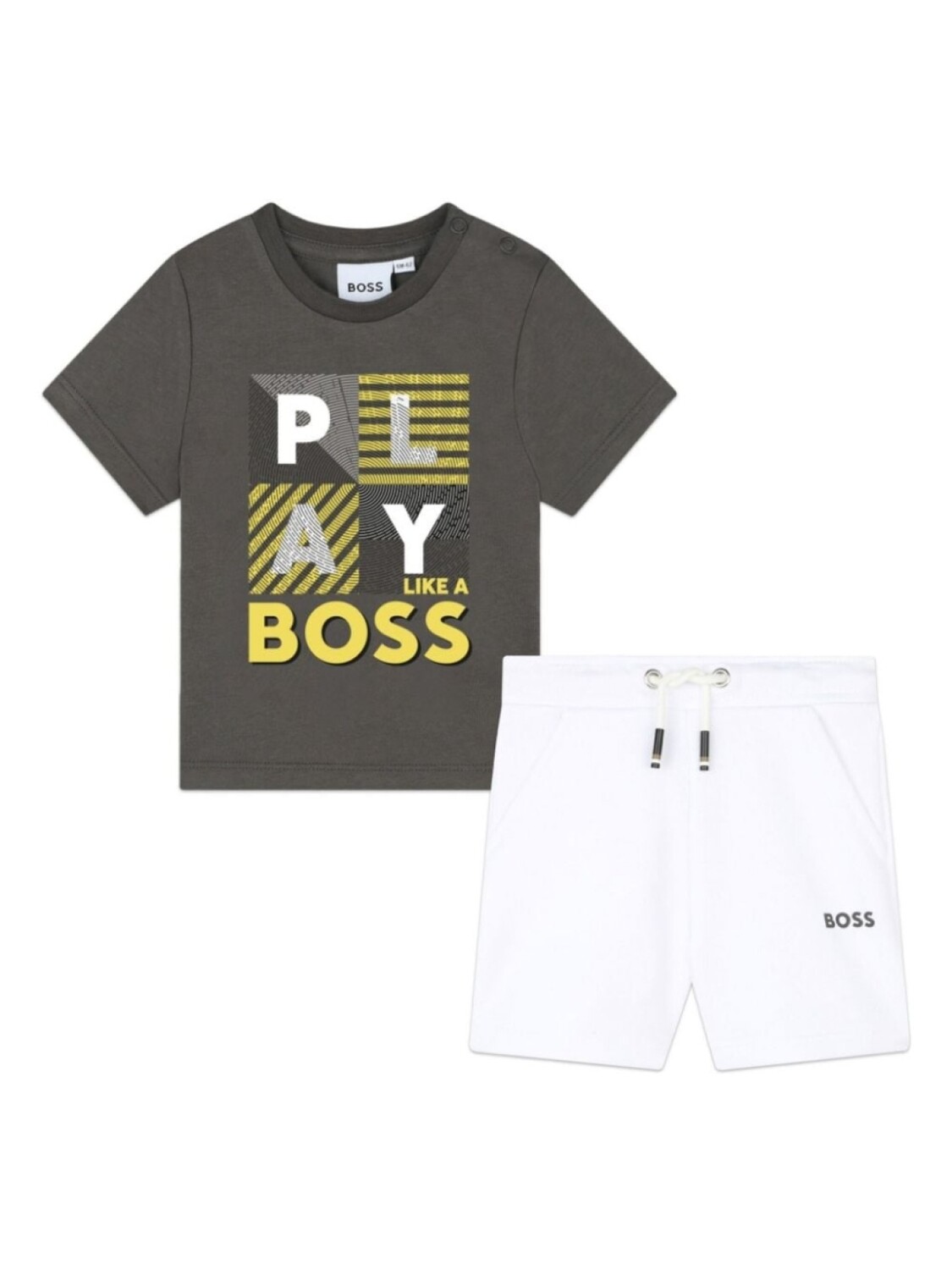 

BOSS Kidswear комплект из топа и шортов с логотипом, белый