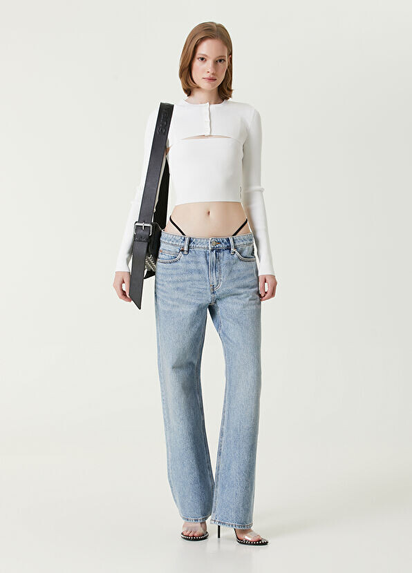 

Прямые джинсы с кулиской T By Alexander Wang, голубой
