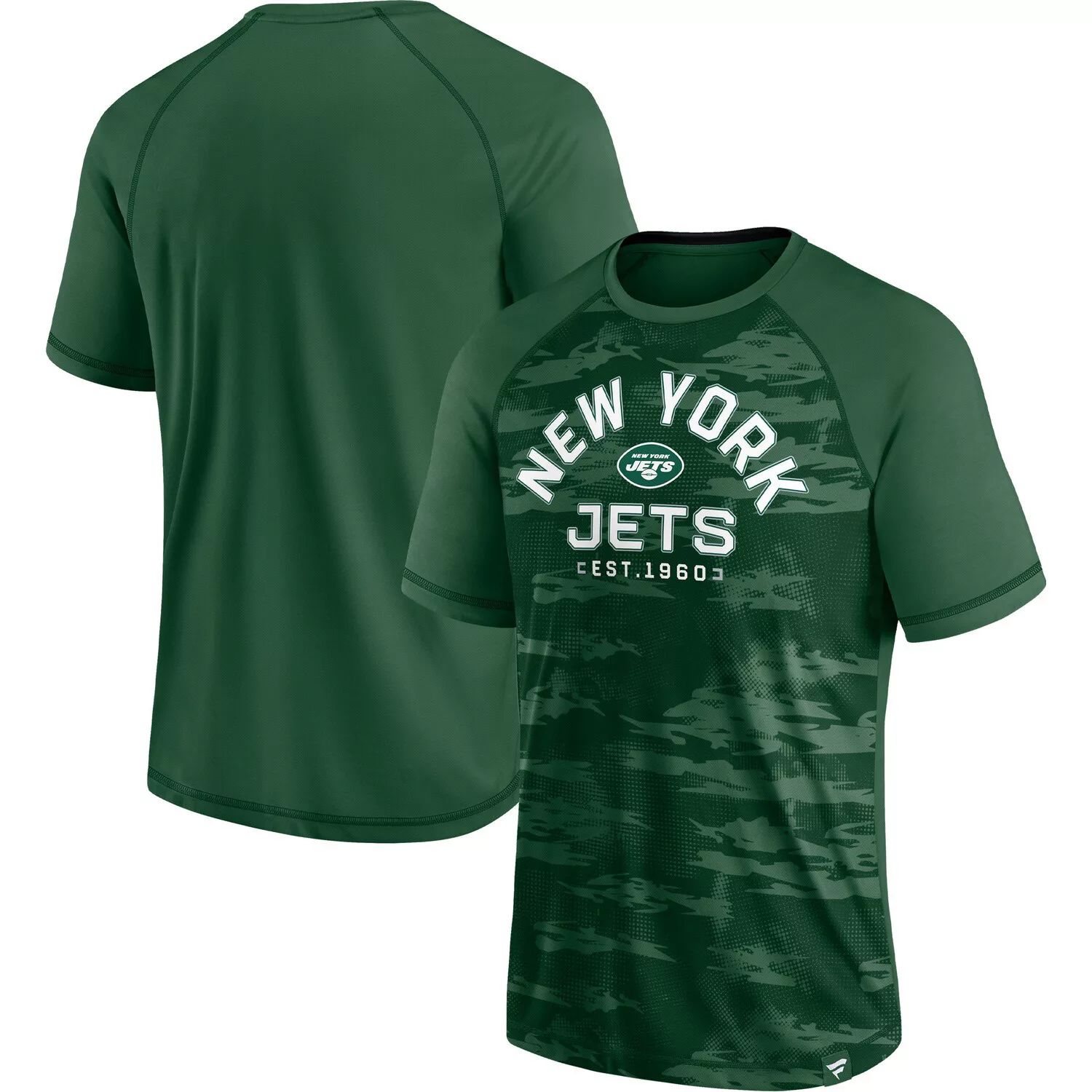 

Мужская зеленая футболка с логотипом Fanatics New York Jets Hail Mary реглан, Зеленый