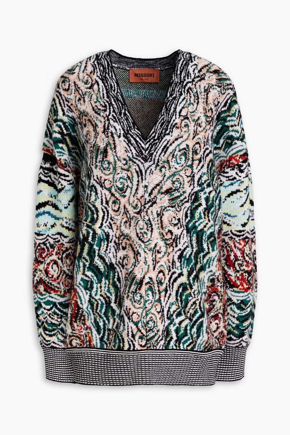 

Свитер из кашемира и смесовой шерсти интарсии Missoni, черный