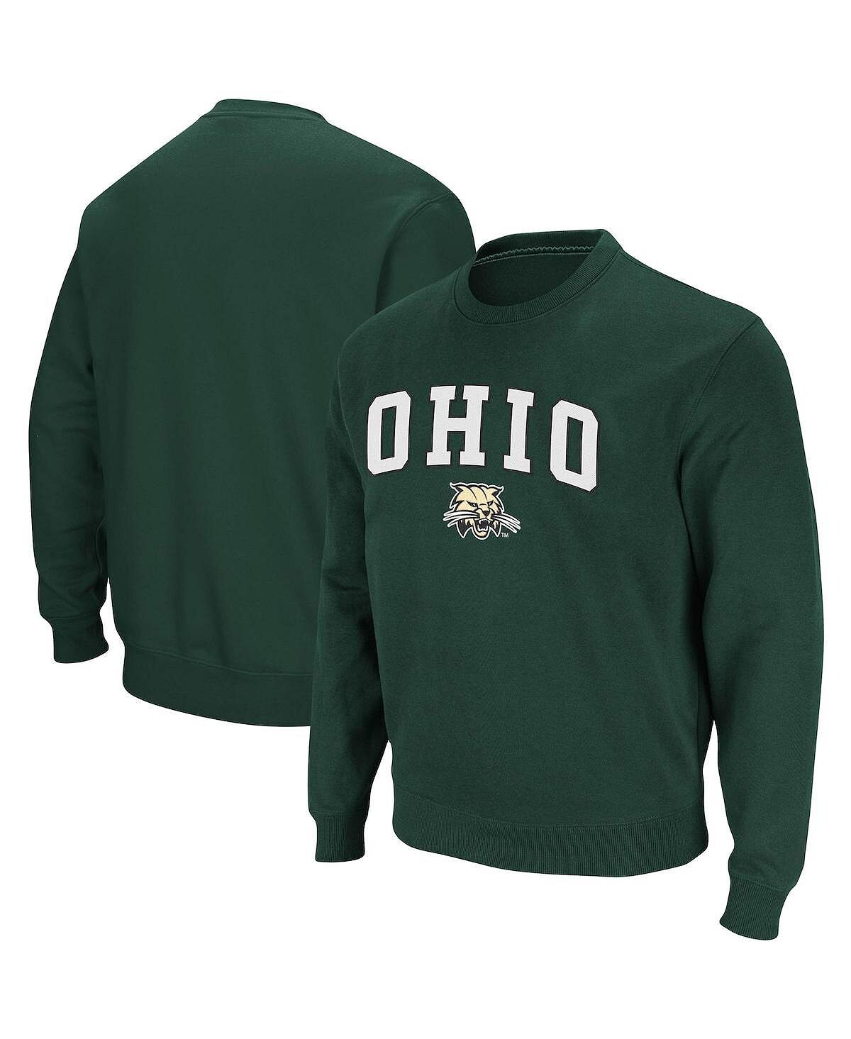 

Мужской зеленый свитшот из твила Ohio Bobcats Arch & Logo Tackle Colosseum