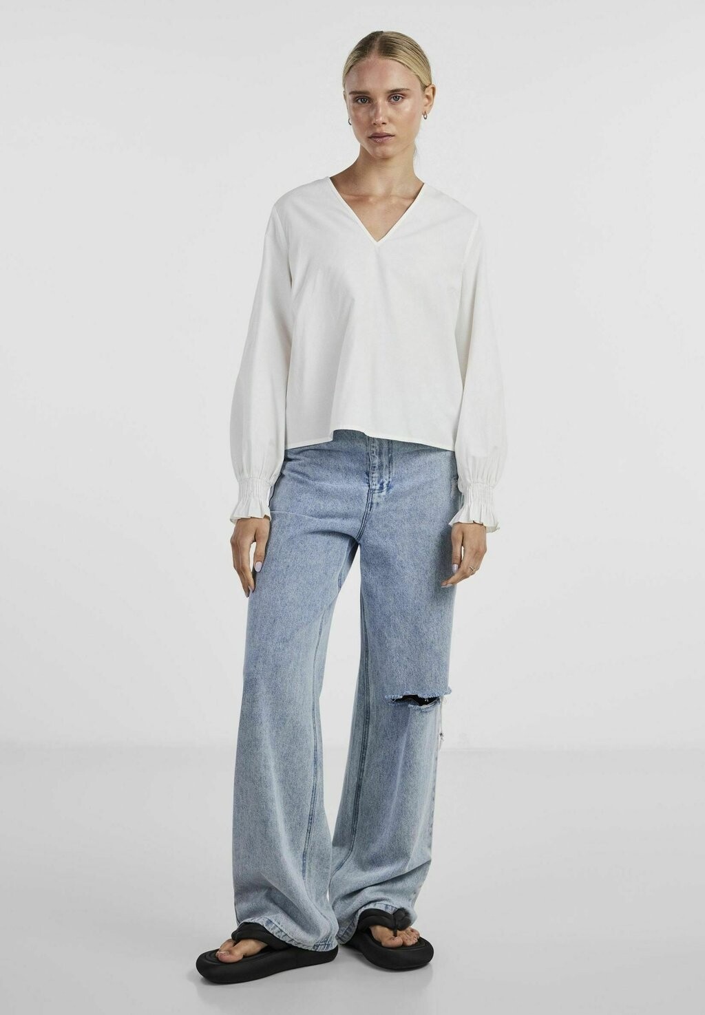 

Блузка Pieces PCALLIE LS D2D, цвет bright white