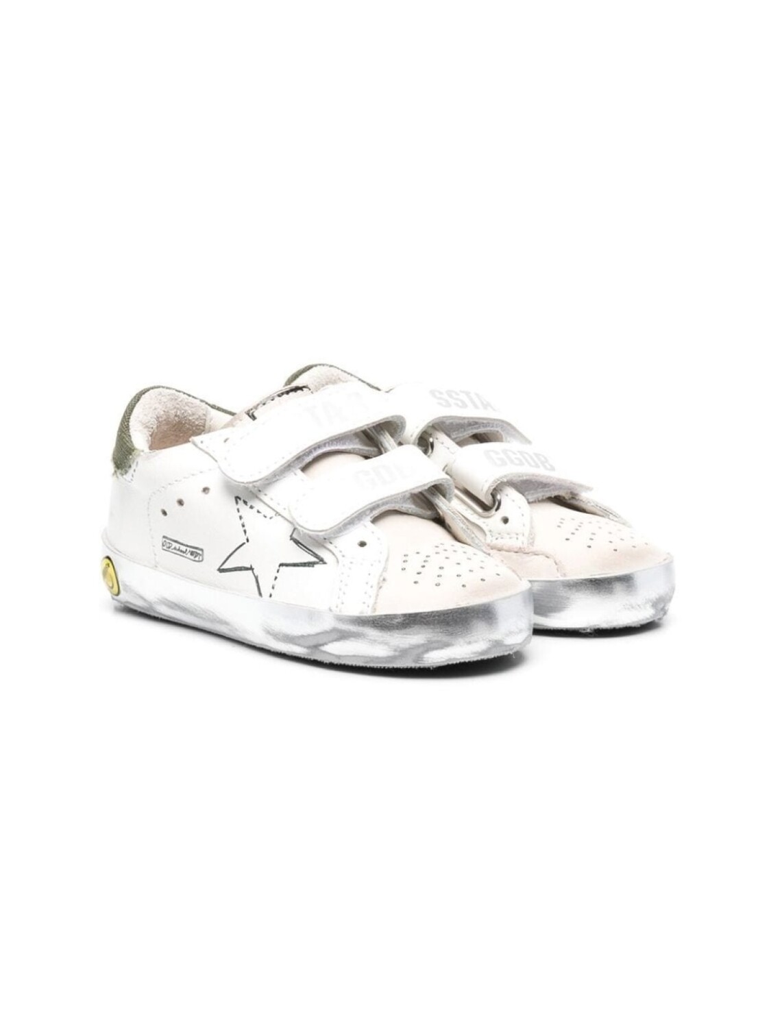 

Golden Goose Kids кроссовки Sstar на липучках, белый