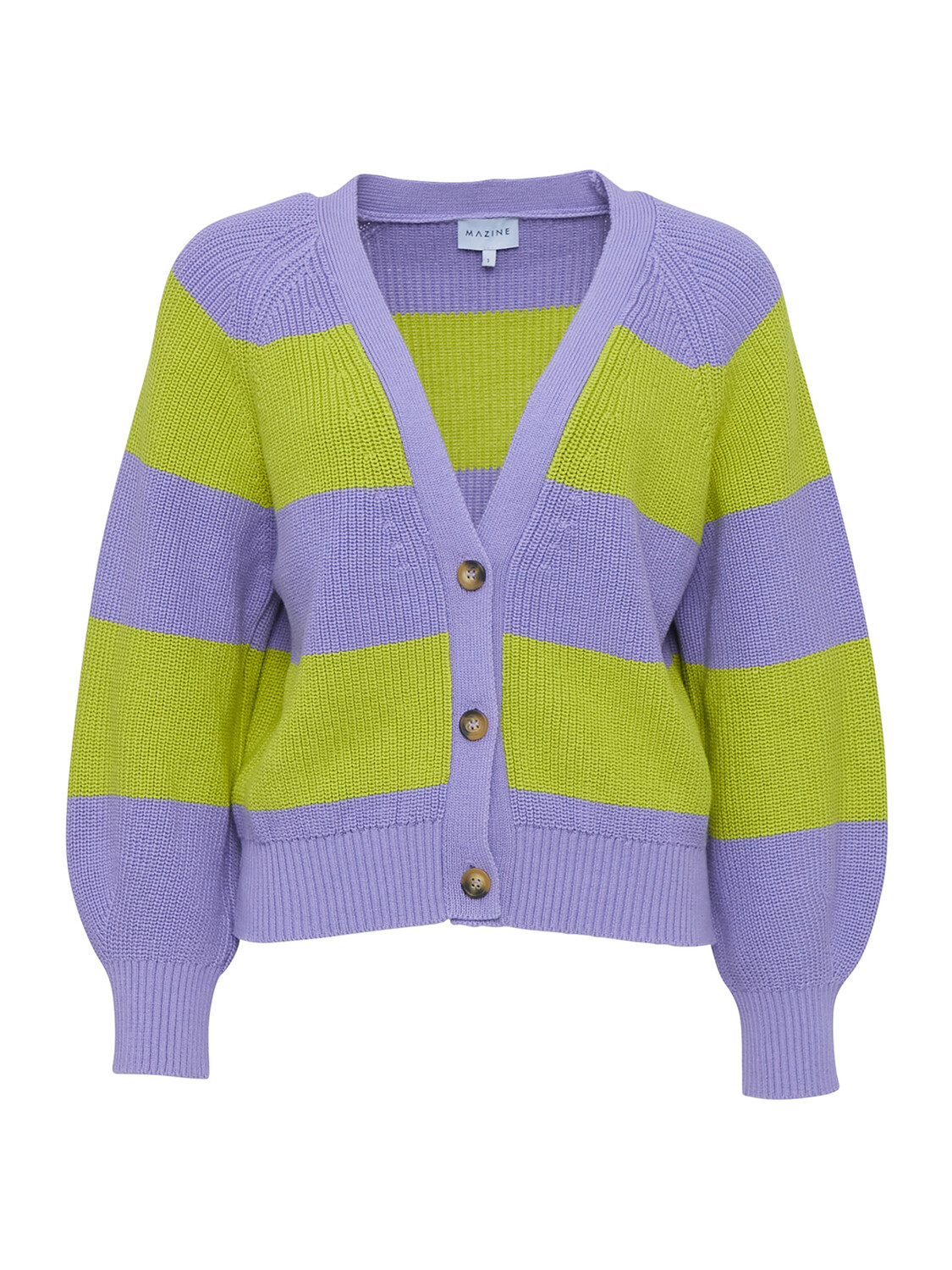 

Кардиган MAZINE Mala Striped, цвет purple haze/leek green