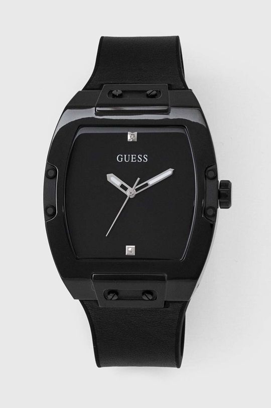 Угадай часы Guess, черный женские кварцевые часы с квадратным циферблатом регулируемым ремешком из искусственной кожи