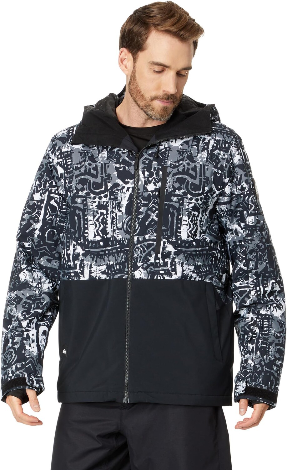 

Куртка Mission Printed Block Jacket Quiksilver, цвет Snow Heritage True Black