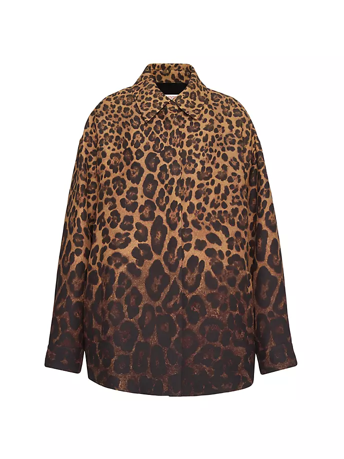 

Рубашка Crepe Couture Animalier Degradé Valentino Garavani, цвет animal print
