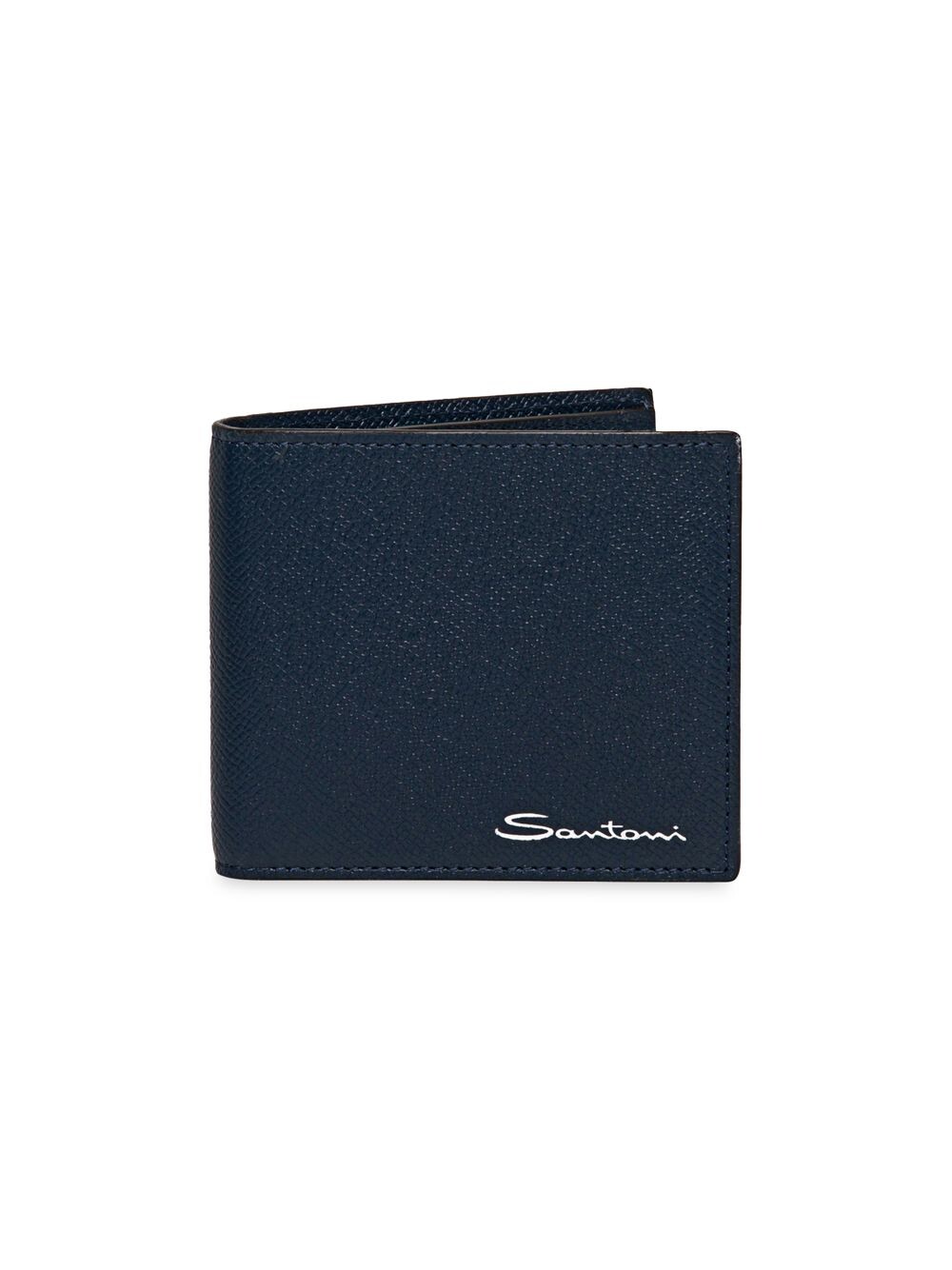 

Кожаный бумажник в два сложения Santoni, синий