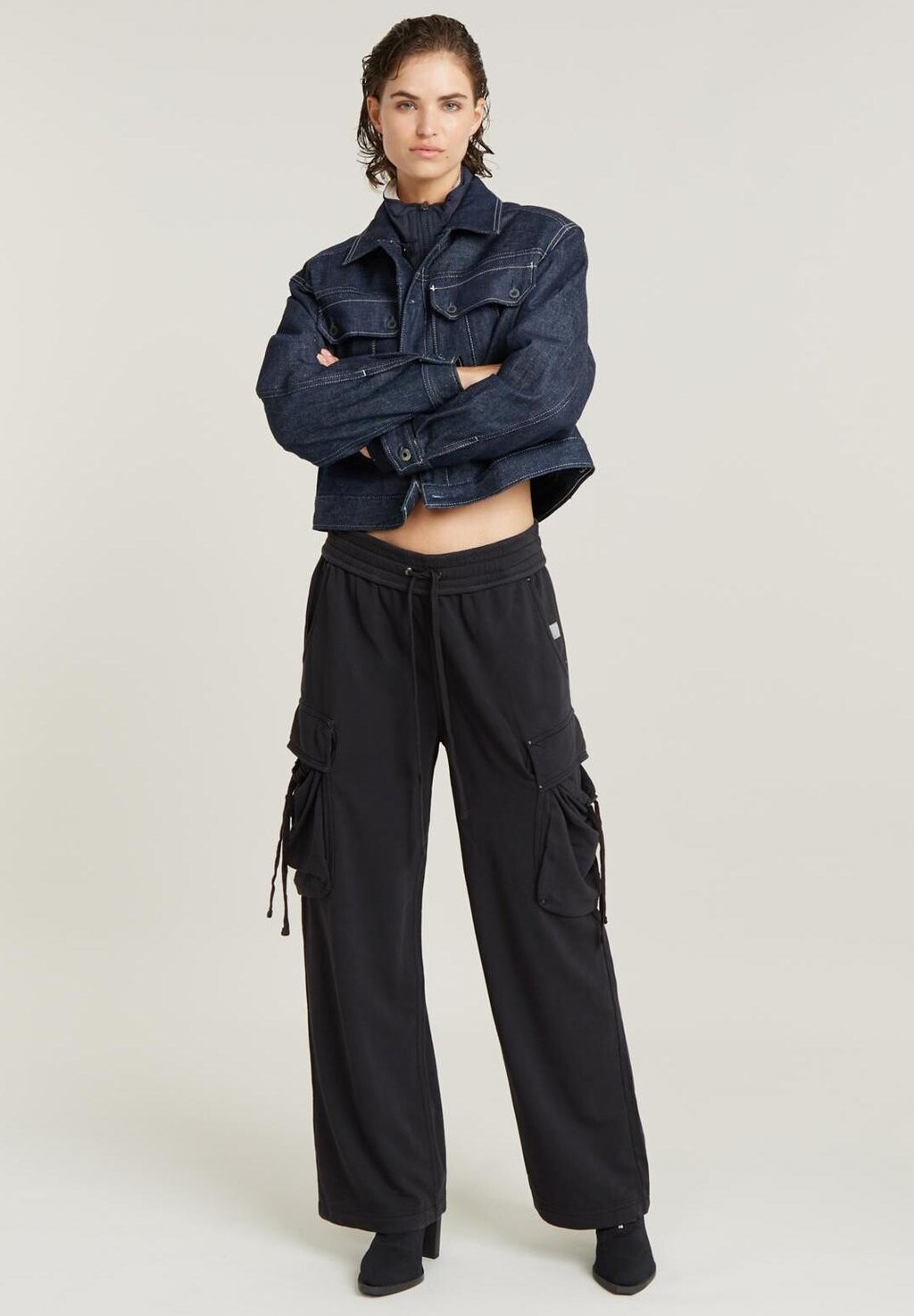 

Брюки в стиле милитари LT WEIGHT UTILITY LOOSE SW PANT WMN G-STAR, черный