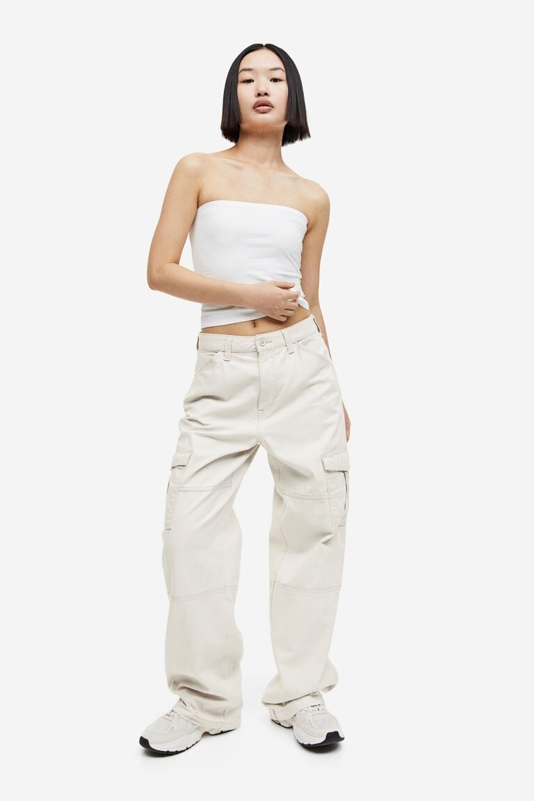 

Брюки-карго из твила H&M