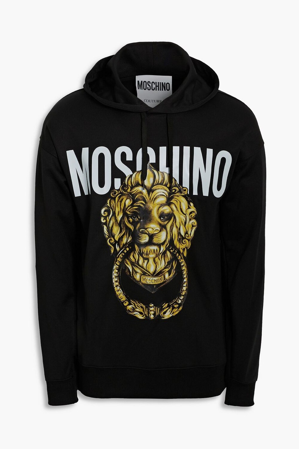 

Толстовка из технического джерси с принтом MOSCHINO, черный